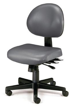OFM 24-Hour Vinyl Multi-Adjustable Armless Task Chair, Charc