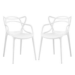 White Entangled Dining Set Set of 2