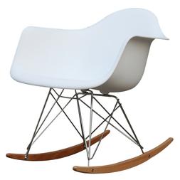 White Paris Eiffel Style Molded Plastic Modern Attoll Rocker