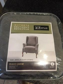 Queen Anne Recliner Cover, Flannel Gray Color