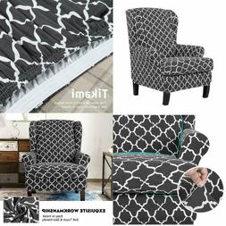 Slipcover Stretch Wingback Armchair Cover Furniture Protecto