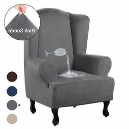 Slipcovers With Arms Gray Slip Cover Chair Suede Sofa Protec