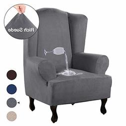 Slipcovers With Arms Gray Slip Cover Chair Suede Sofa Prote
