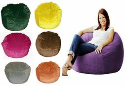 Without Beans Velvet Bean Bag Cover All Sizes Nice Colors