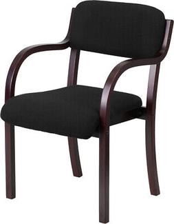 With Arms And Black Fabric Seat