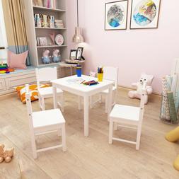 S Set Solid Hard Wood Sturdy Child Table & Chairs